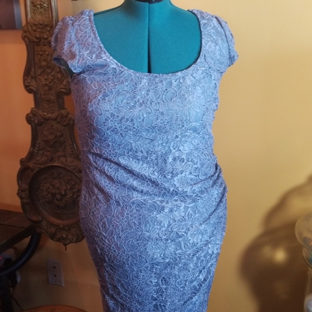 Powder Blue Lace Dress